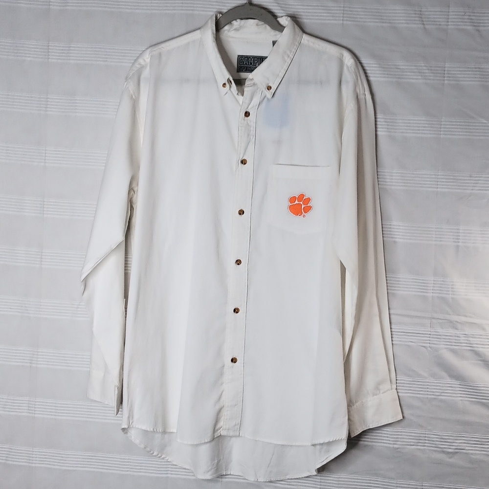 NWT Campus Specialties Clemson Tigers Button‎ Down Long Sleeve Shirt Men's XL